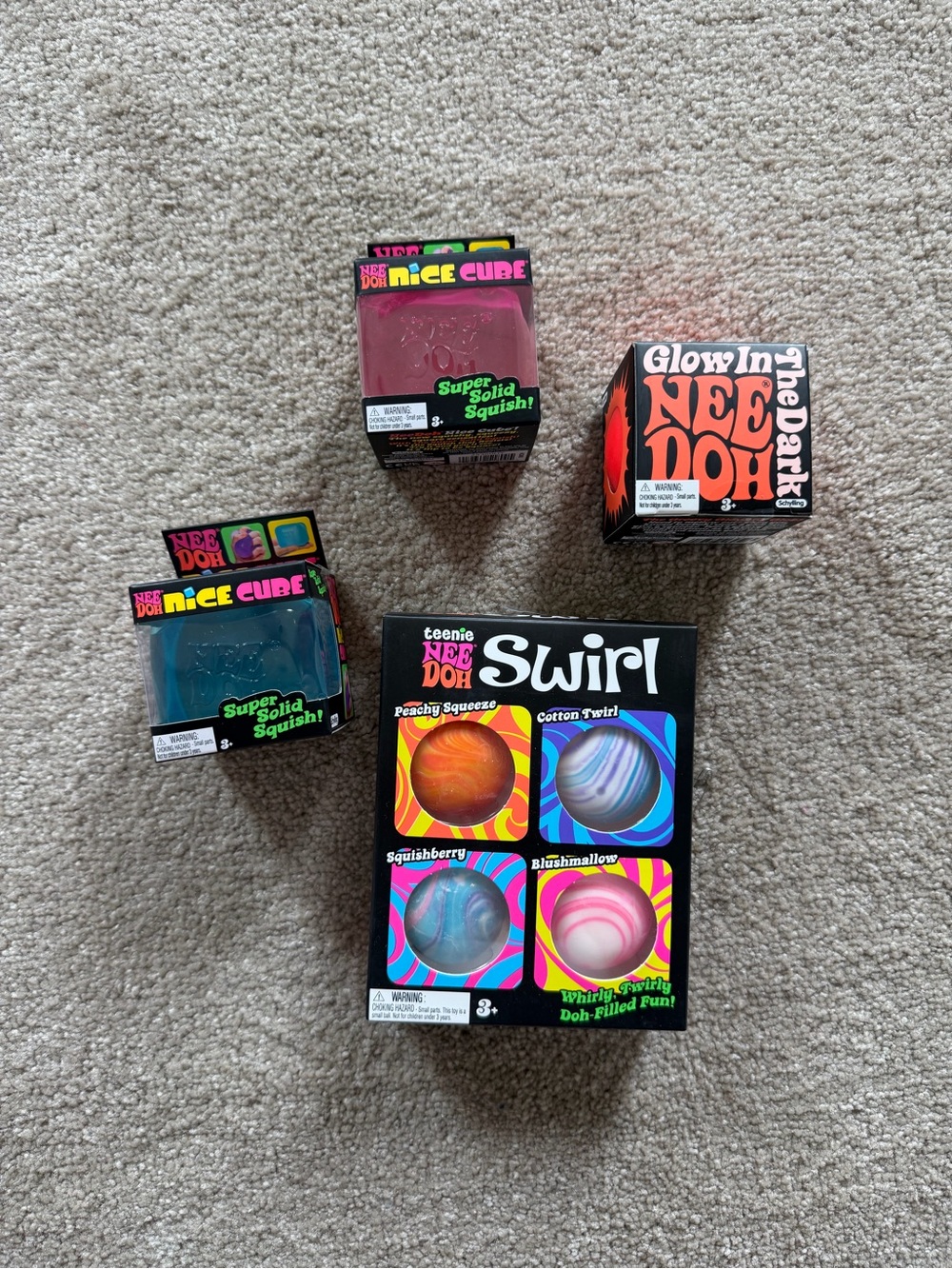 Teenie NeeDoh Swirl & Nice Cube Sensory Squish Set - Multi-Color